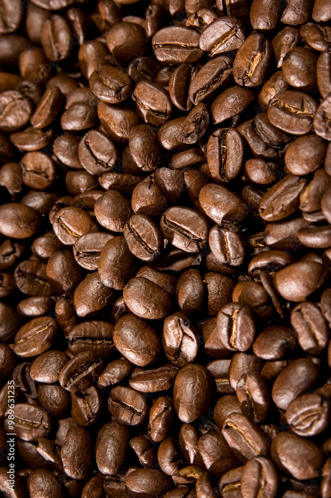 Brown coffee beans for background and texture Brown coffee beans for background and texture