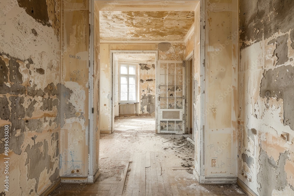 Apartment room before and after restoration or refurbishment. Renovation concept. Apartment room before and after restoration or refurbishment. Renovation concept.