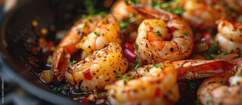 Selective Focus Fresh Frozen Shrimp With Spices Selective Focus Fresh Frozen Shrimp With Spices