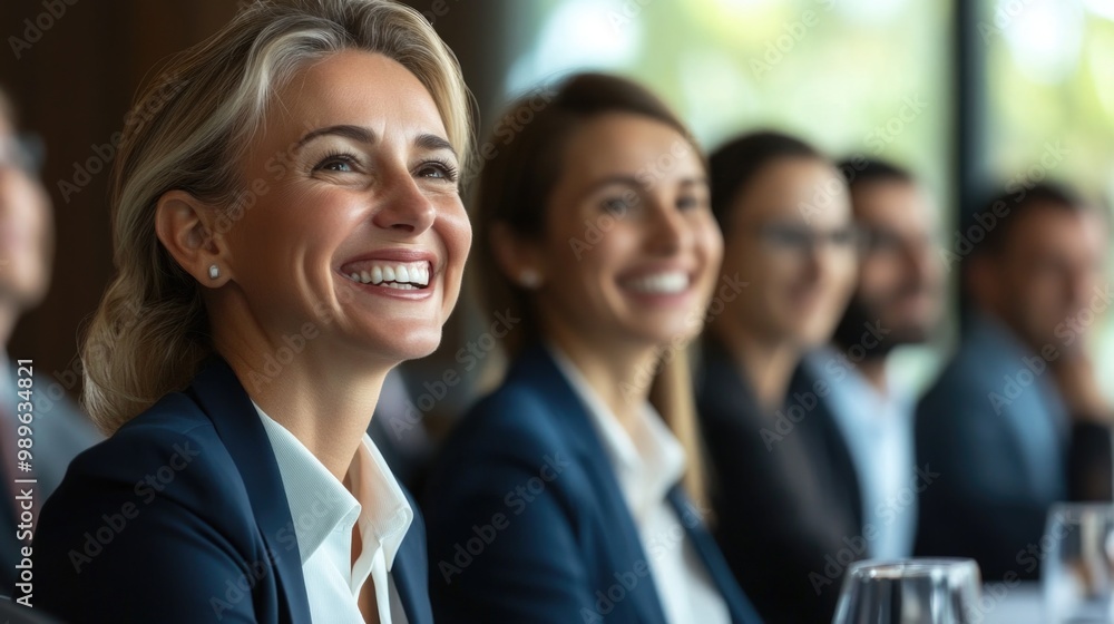 Fototapeta premium Professional Business Meeting with Smiling CEO