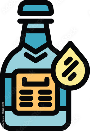 Bottle containing canola oil with nutrition facts label and drop icon, for healthy cooking and dietary needs