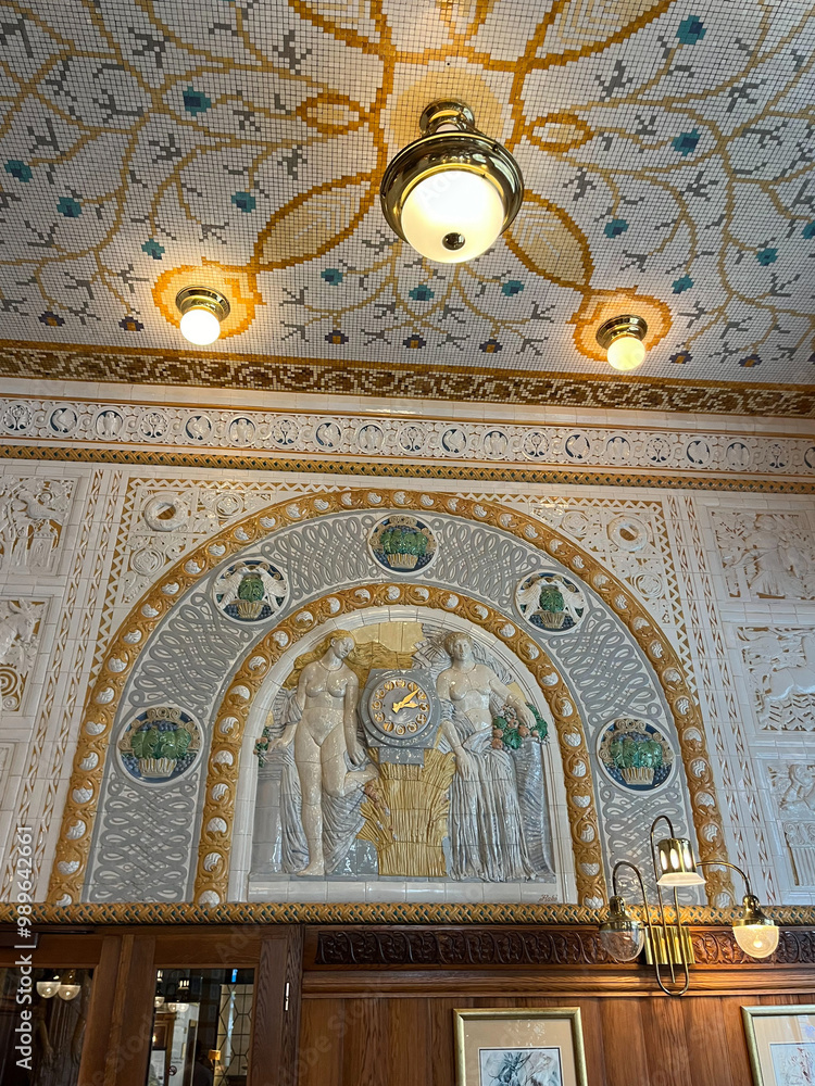 interio café nouvelle epoque mosaicos