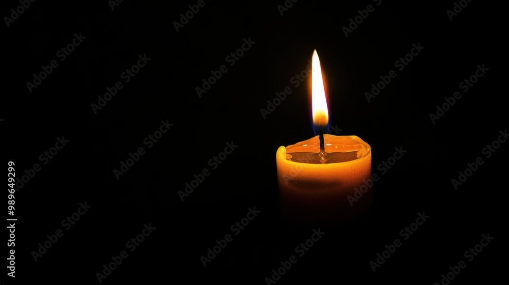 A lit candle in a dark room, symbolizing the light of Christ in times of darkness and uncertainty A lit candle in a dark room, symbolizing the light of Christ in times of darkness and uncertainty
