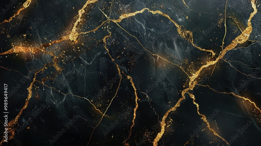 A luxurious black marble texture with gold veins, ideal for high-end design backgrounds or luxury branding A luxurious black marble texture with gold veins, ideal for high-end design backgrounds or luxury branding