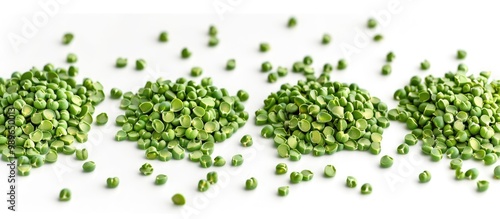 Set Of Green Buckwheat Isolated On White