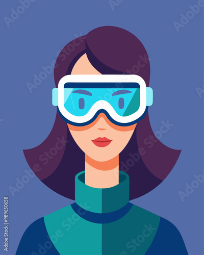 woman with goggles for metaverse 