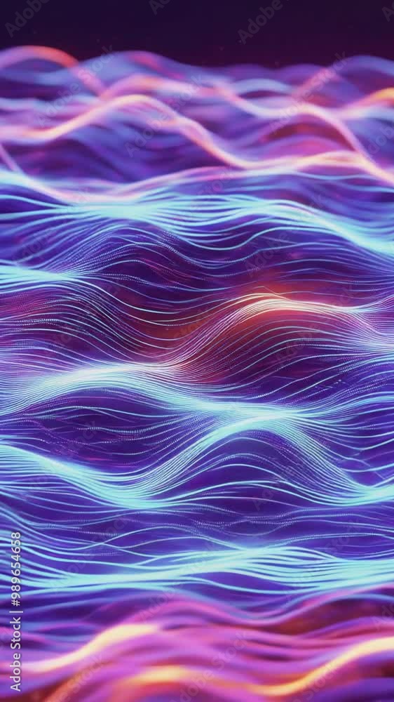 Abstract background with neon light waves. Abstract background with neon light waves.