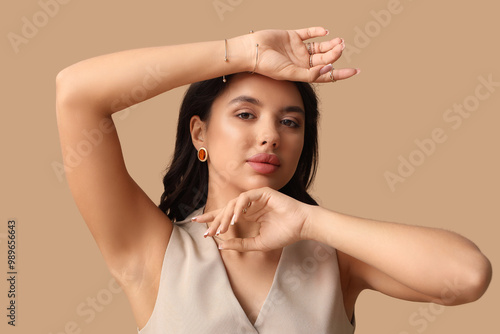 Fashionable young woman in ...