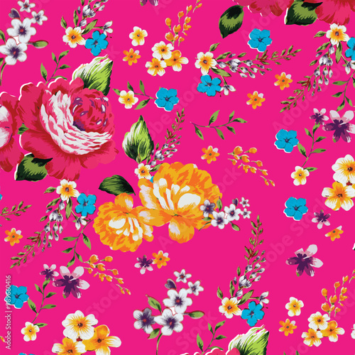 Taiwanese traditional Hakka floral pattern， 台灣客家花布 