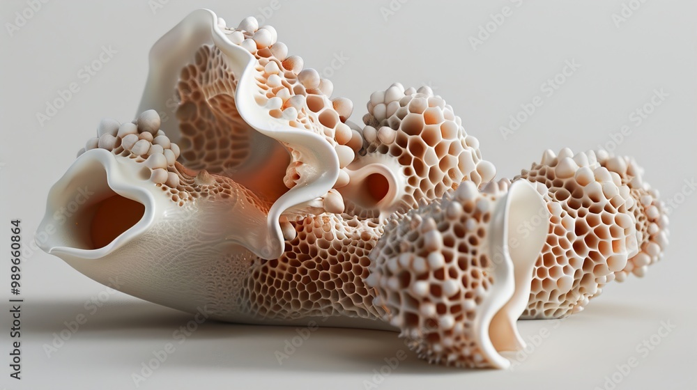 Organic Ceramic Sculpture with Geometric Patterns Organic Ceramic Sculpture with Geometric Patterns