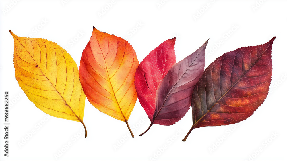 red autumn leaves on white background red autumn leaves on white background