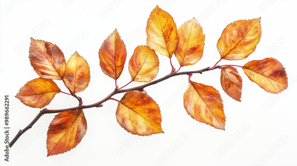 Fototapeta premium autumn leaves isolated on white