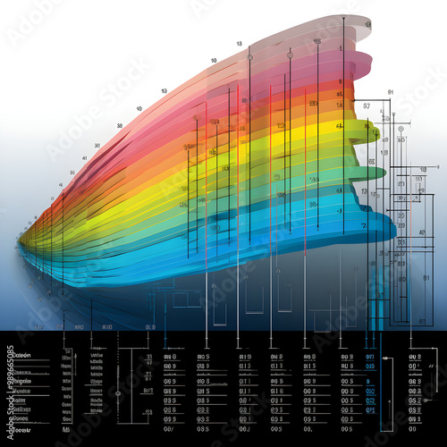 Detailed Infographic Depicting the Distribution and Use of HF Frequency Bands photo