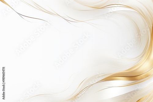 Free plain white background with gold wave