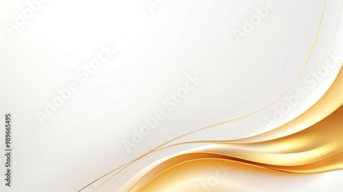 Free plain white background with gold wave