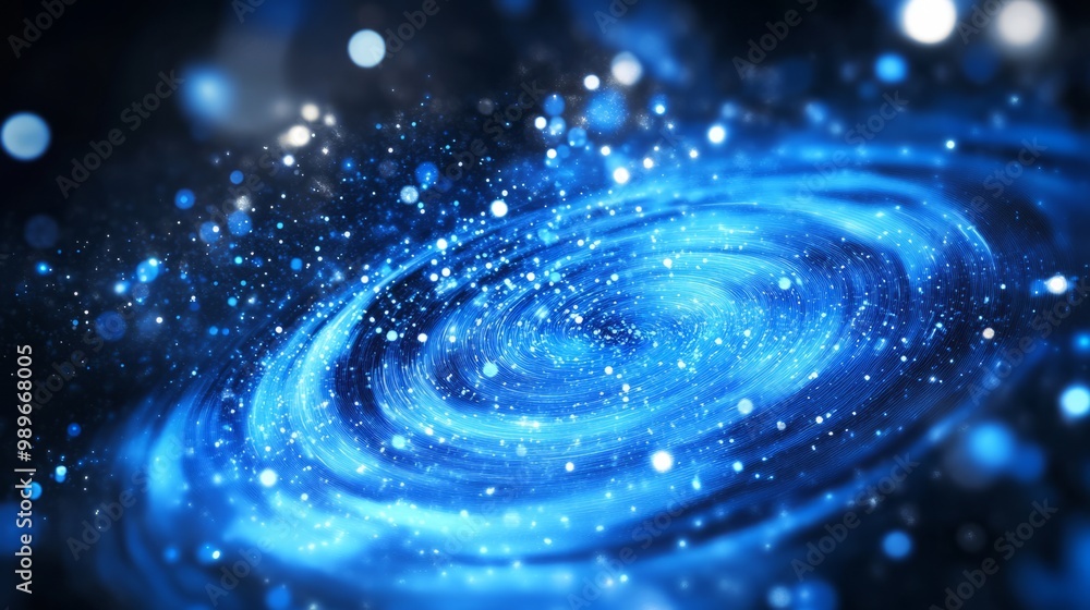 Abstract Blue Spiral Galaxy - Cosmic Art Abstract Blue Spiral Galaxy - Cosmic Art