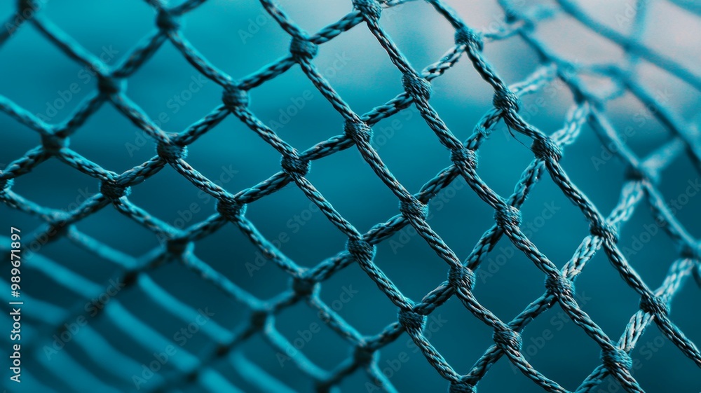 Fototapeta premium A blue net with a blue background