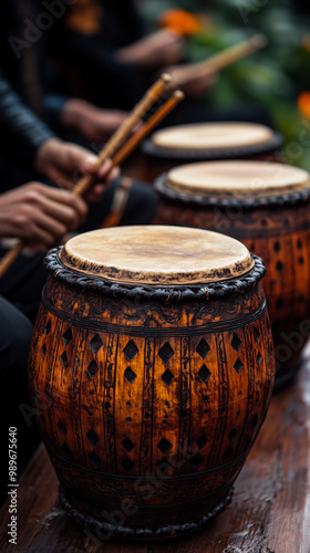 Obraz na płótnie hindu drums in the celebration of goodness and the festivities of diwali and hanukkah within indian culture w salonie