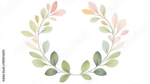 Delicate Botanical Wreath with Minimalist Aesthetic