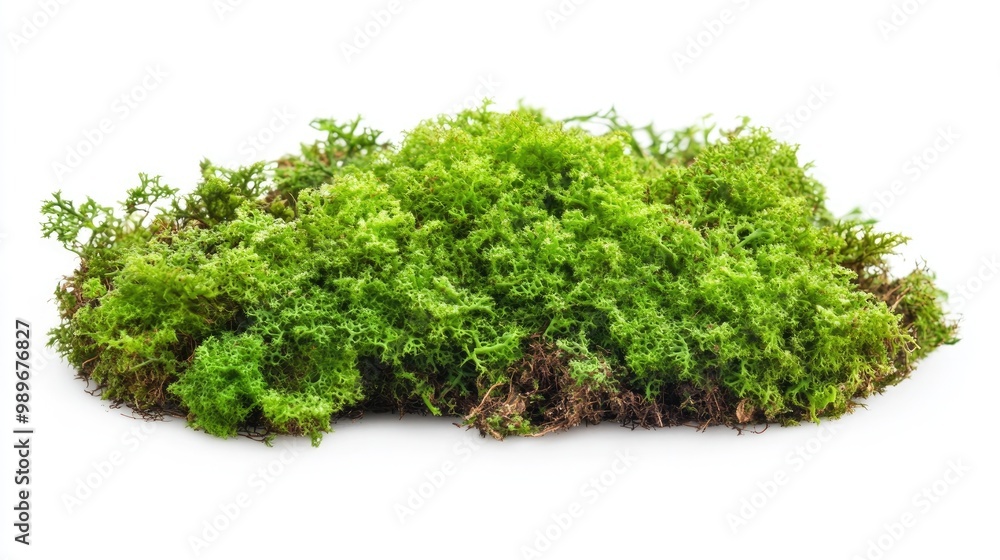 Green moss isolated on a white background. Green moss isolated on a white background.