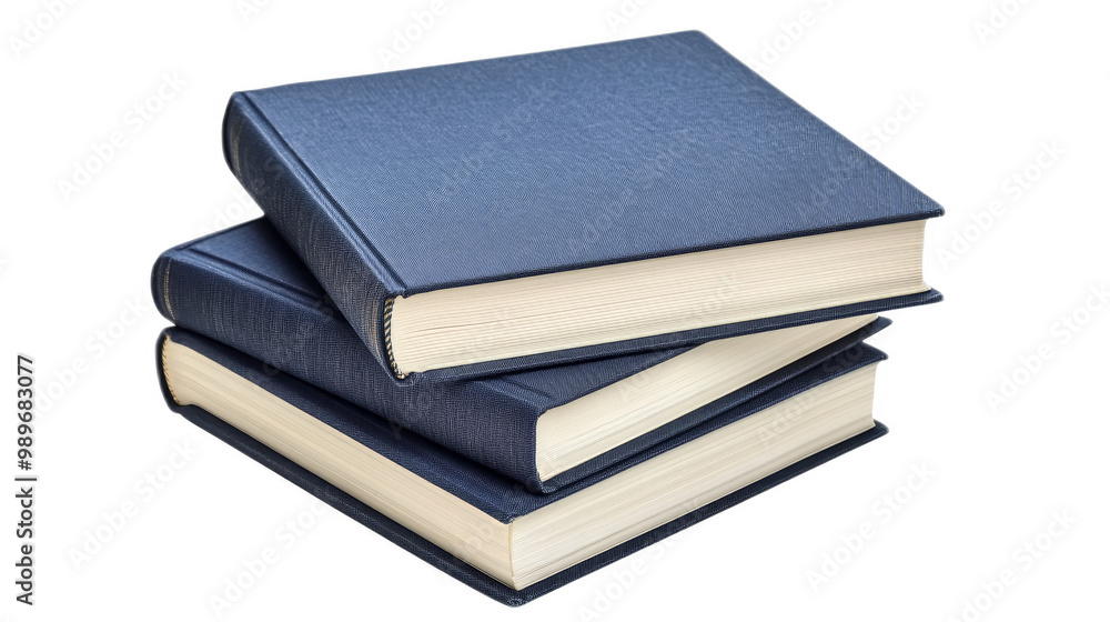 Classic Books With Dark Blue cover , Isolated On transparent Background Classic Books With Dark Blue cover , Isolated On transparent Background
