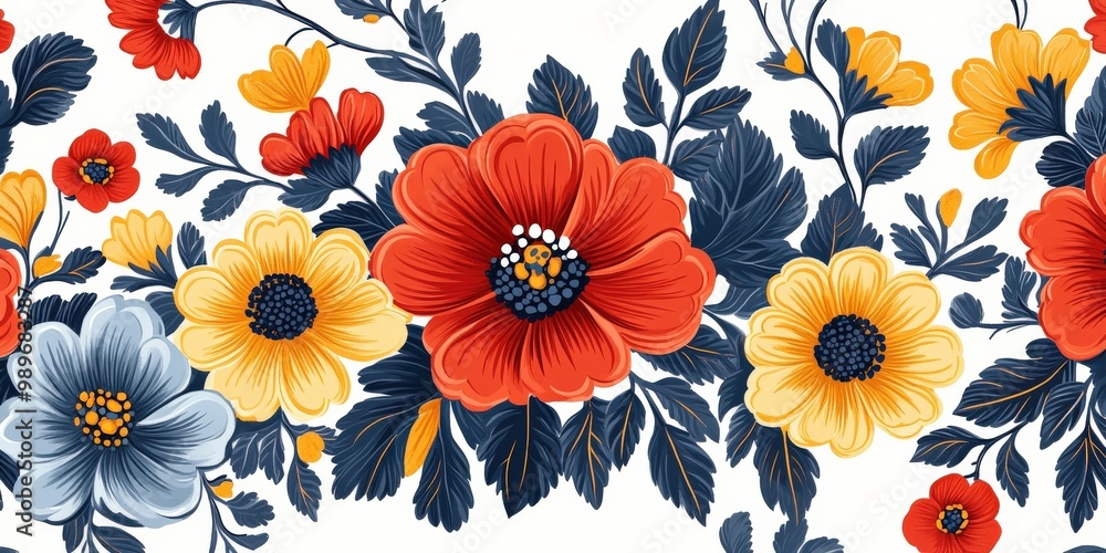 Bold Filipino piña fabric-inspired floral pattern Bold Filipino piña fabric-inspired floral pattern