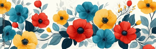 Wallpaper Mural Bold Filipino piña fabric-inspired floral pattern Torontodigital.ca