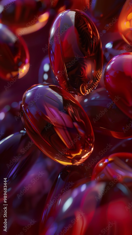 Red Shiny Pills: A Close-Up View of Medicine Red Shiny Pills: A Close-Up View of Medicine