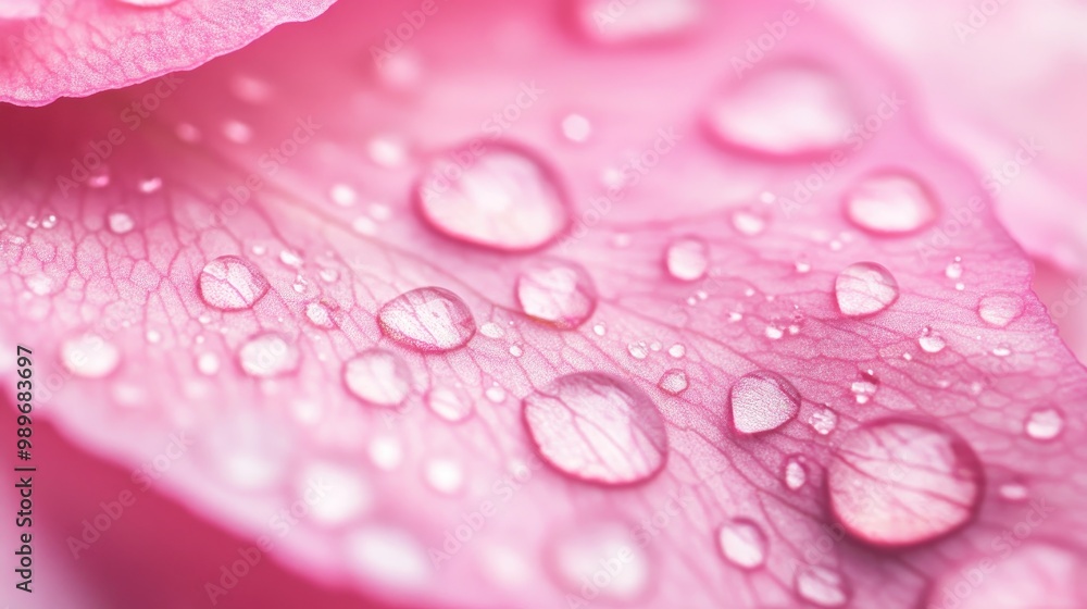 fresh waterdrop on pink flower background fresh waterdrop on pink flower background
