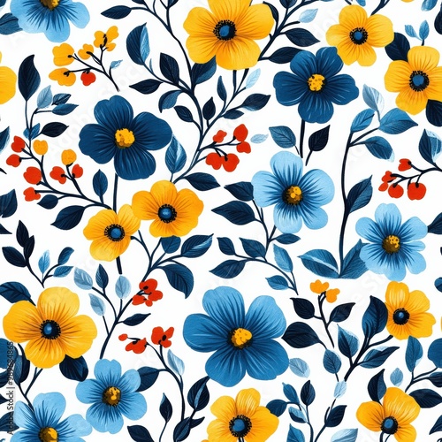 Bold Filipino piña fabric-inspired floral pattern