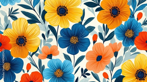 Bold Filipino piña fabric-inspired floral pattern