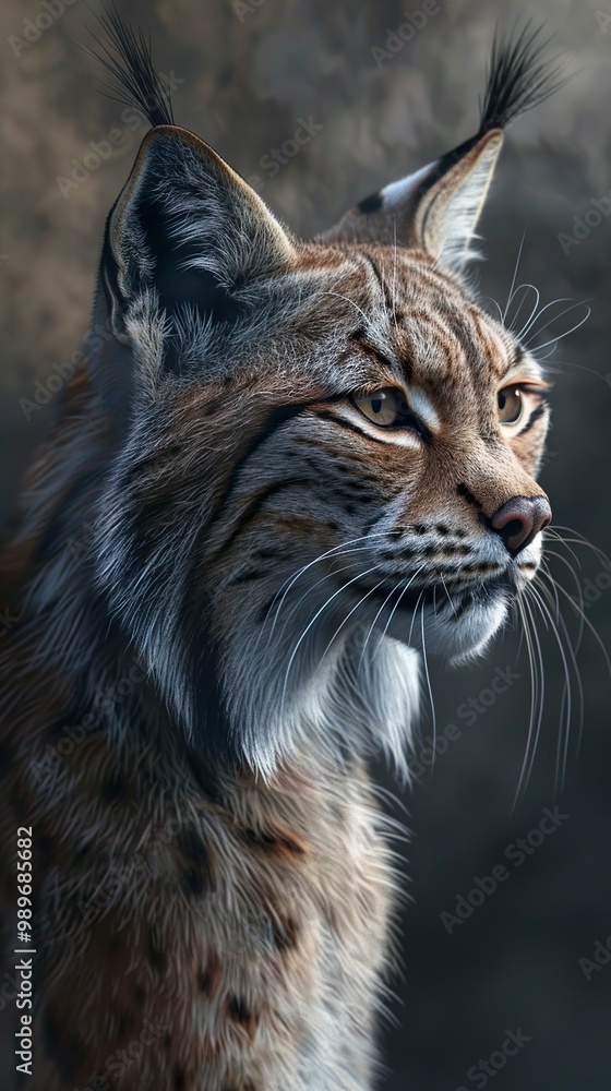 Close-Up Portrait of a Lynx with Striking Eyes Close-Up Portrait of a Lynx with Striking Eyes