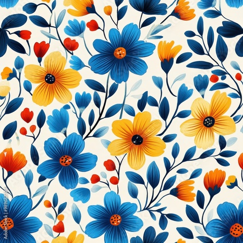 Bold Filipino piña fabric-inspired floral pattern