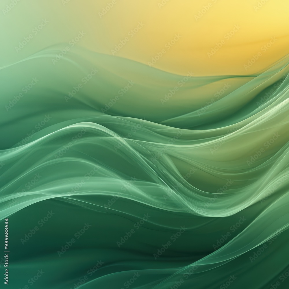 Smooth gradient of green and yellow softly blending into a flowing transition Smooth gradient of green and yellow softly blending into a flowing transition