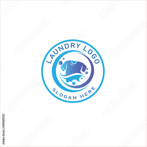 Laundry logo with text space for your slogan