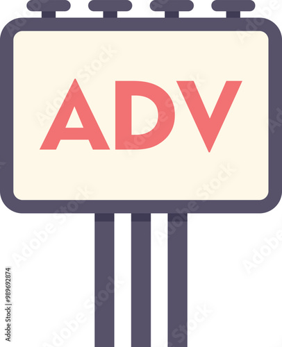 Classic billboard is displaying adv text for advertisement
