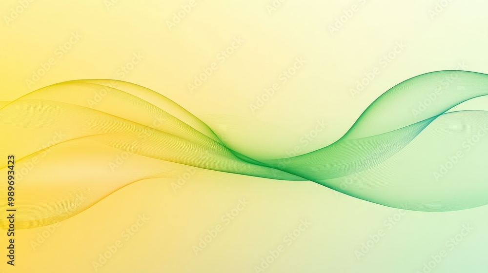 Smooth gradient of green and yellow softly blending into a flowing transition Smooth gradient of green and yellow softly blending into a flowing transition