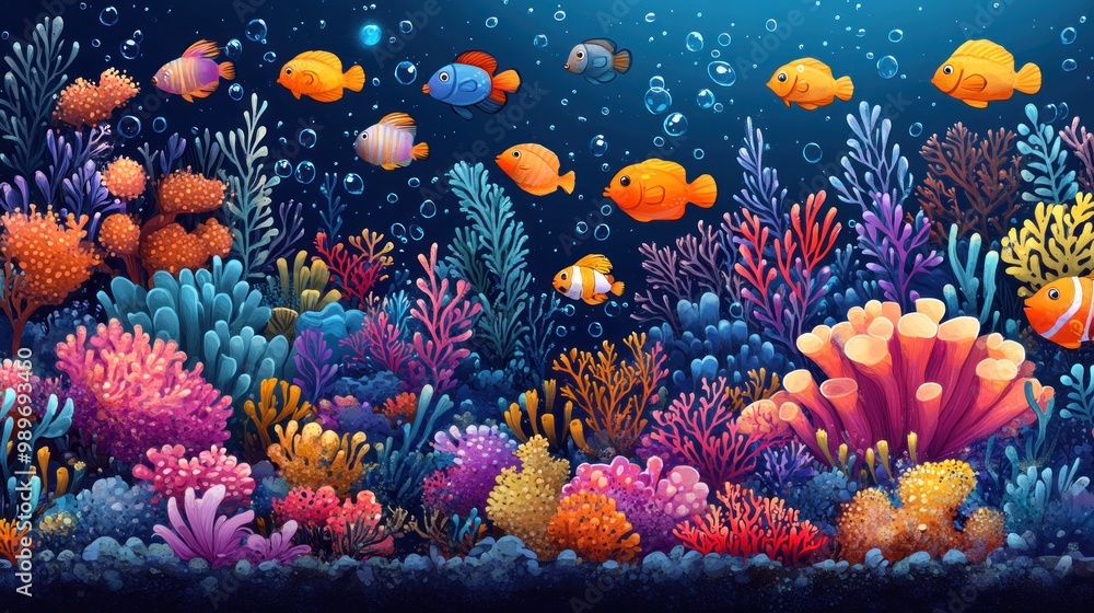 Fototapeta premium Vibrant Underwater Paradise