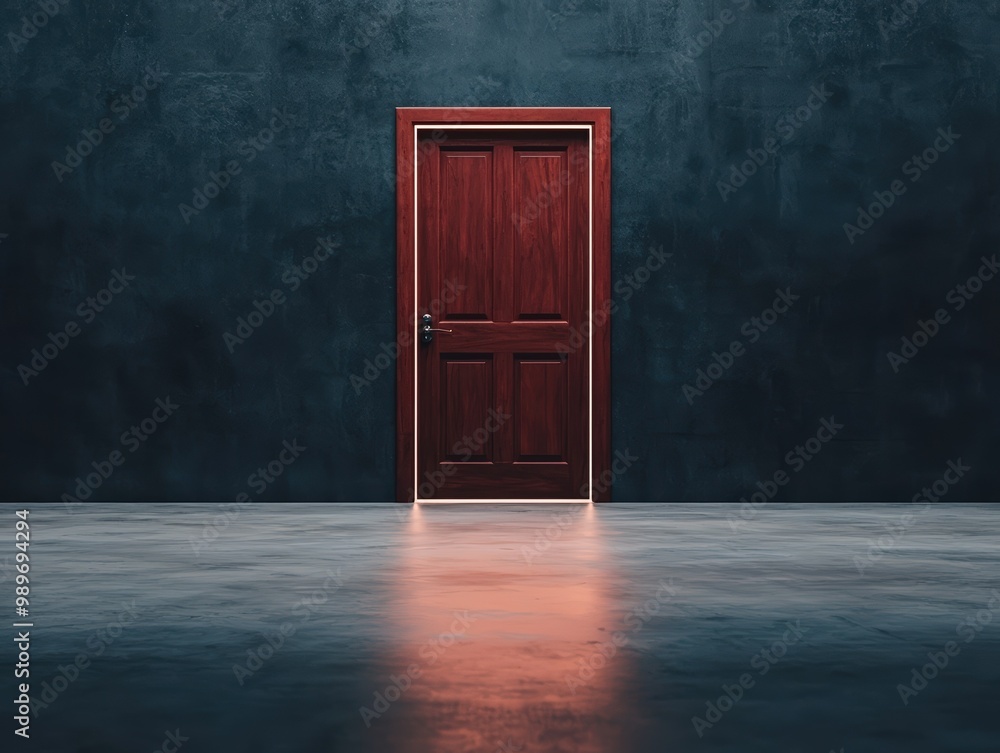 A bright light shining through an open door, symbolizing new opportunities and clear business direction, with a softly lit background A bright light shining through an open door, symbolizing new opportunities and clear business direction, with a softly lit background