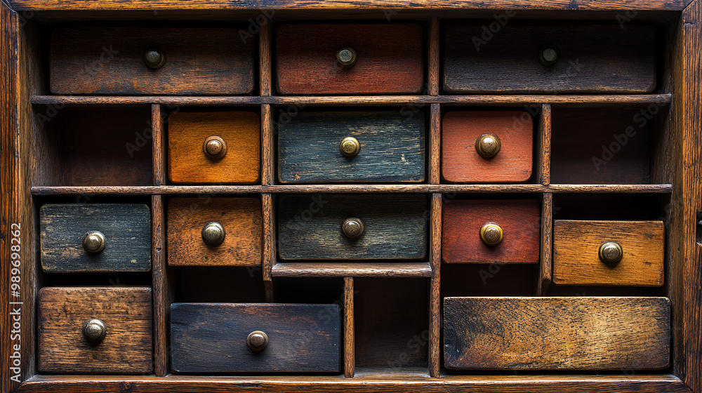 a wooden drawer with drawers
a wooden drawer with drawers