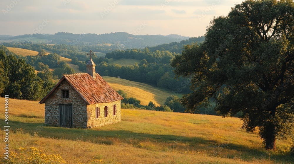 Stone Chapel in a Rural Setting Stone Chapel in a Rural Setting
