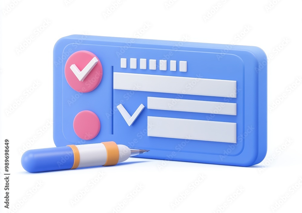 3d rendering Bank cheque icon with pen on isolated background. sign account money cash transfer bill check business financial banking transaction, cartoon minimal style, illustration element 3d rendering Bank cheque icon with pen on isolated background. sign account money cash transfer bill check business financial banking transaction, cartoon minimal style, illustration element