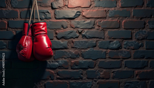 boxing gloves on the wall