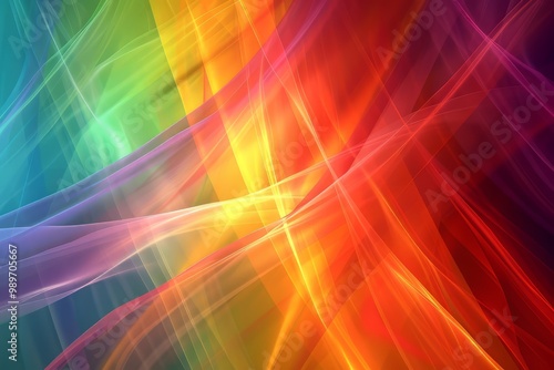 Abstract Background with Intersecting Colorful Lines