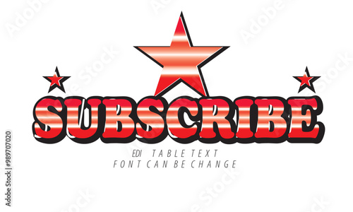 subscribe text with stars