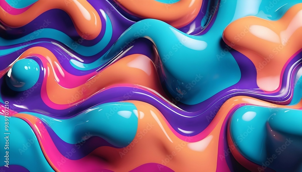 3D Colourful Flowing Liquid 3D Colourful Flowing Liquid
