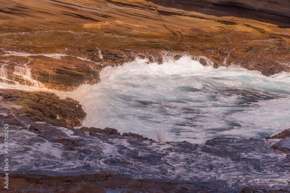 Dramatic Ocean crashing wave Hawaii at Makapu Point Dramatic Ocean crashing wave Hawaii at Makapu Point