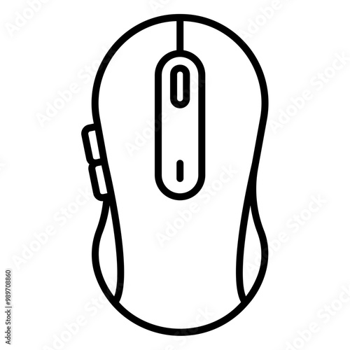 Illustration of WIreless Mouse Line Icon