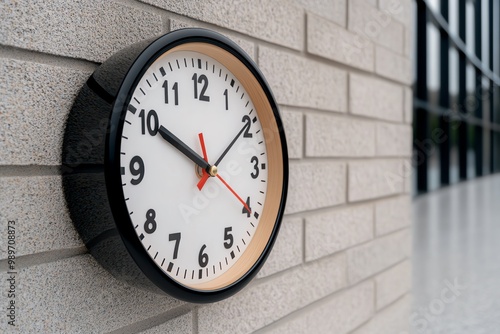 Wallpaper Mural A close-up of a clock on the wall, symbolizing time management and productivity in the office Torontodigital.ca
