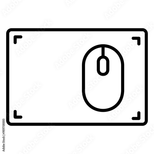 Illustration of Mouse Pad Line Icon